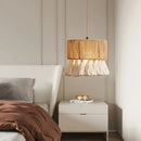 GobekUsa Boho Fringe Hemp Rope Tassel Pendant Light for Office Bedroom Living Room