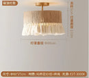 GobekUsa Boho Fringe Hemp Rope Tassel Pendant Light for Office Bedroom Living Room