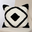 Boho geometric chenille embroidered pillow covers set living room by Decorbites