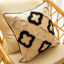 Boho geometric chenille embroidered pillow covers set living room by Decorbites