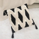 Boho geometric chenille embroidered pillow covers set living room by Decorbites