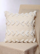 Boho geometric chenille embroidered pillow covers set living room by Decorbites