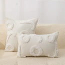 Boho geometric chenille embroidered pillow covers set living room by Decorbites