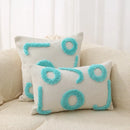 Boho geometric chenille embroidered pillow covers set living room by Decorbites