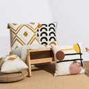 Boho geometric embroidery cushion cover living room throw pillow by Decorbites
