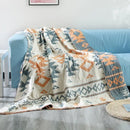GobekUsa Boho Cotton Sofa Throw Blanket