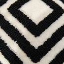 Boho geometric tufted black & cream cushion cover living room decor by Decorbites