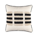 Boho geometric tufted black & cream cushion cover living room decor by Decorbites