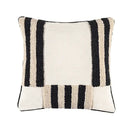 Boho geometric tufted black & cream cushion cover living room decor by Decorbites