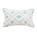 Boho geometric tufted cushion cover cream & gray living room pillow by Decorbites