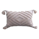 Boho geometric tufted tassel pillow cover living room set of 4 by Decorbites