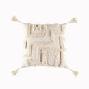 Boho geometric tufted tassel pillow cover living room set of 4 by Decorbites