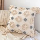 Boho geometric tufted tassel pillow cover living room set of 4 by Decorbites