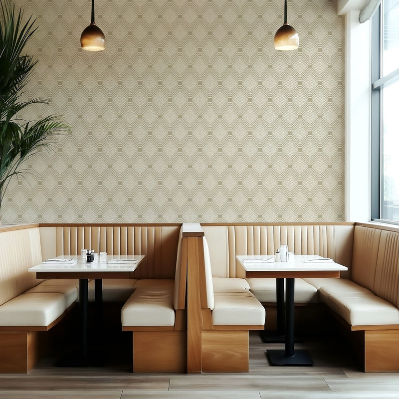 Boho Geometric Neutral Wallpaper | Textured Sand Pattern