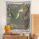 Boho gray frog lover tarot tapestry bedroom wall hanging by Decorbites