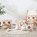 Boho ivory brown tufted pillow cover living room geometric decor by Decorbites
