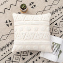 Boho ivory cotton loop cushion cover living room tasseled pillow by Decorbites