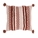 Boho jacquard cushion cover navy blue & mustard yellow living room by Decorbites