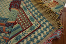 GobekUsa Boho Jacquard Knit Throw Blanket