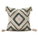 Boho loop tufted geometric pillow cover bedroom tassel cushion by Decorbites