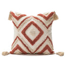 Boho loop tufted geometric pillow cover bedroom tassel cushion by Decorbites