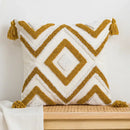 Boho loop tufted geometric pillow cover bedroom tassel cushion by Decorbites