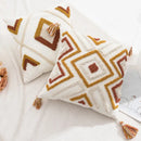 Boho loop tufted geometric pillow cover bedroom tassel cushion by Decorbites