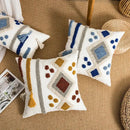 Boho loop tufted geometric pillow cover bedroom tassel cushion by Decorbites