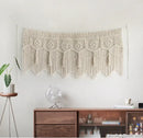 GobekUsa Boho Macrame Door Curtain Handmade Cotton Rope Wall Hanging Tapestry Boujee Decor
