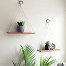GobekUsa Boho Macrame Hanging Wall Shelf