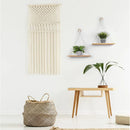 GobekUsa Boho Macrame Hanging Wall Shelf