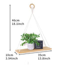 GobekUsa Boho Macrame Hanging Wall Shelf