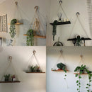 GobekUsa Boho Macrame Hanging Wall Shelf