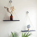 GobekUsa Boho Macrame Hanging Wall Shelf