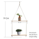 GobekUsa Boho Macrame Wall Shelf for Home Decor