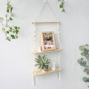 GobekUsa Boho Macrame Wall Shelf for Home Decor