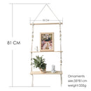 GobekUsa Boho Macrame Wall Shelf for Home Decor