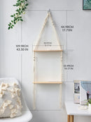 GobekUsa Boho Macrame Wall Shelf for Home Decor