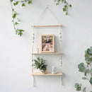 GobekUsa Boho Macrame Wall Shelf for Home Decor