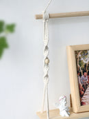 GobekUsa Boho Macrame Wall Shelf for Home Decor