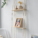 GobekUsa Boho Macrame Wall Shelf for Home Decor