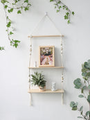 GobekUsa Boho Macrame Wall Shelf for Home Decor