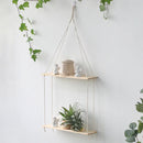 GobekUsa Boho Macrame Wall Shelf for Home Decor
