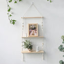 GobekUsa Boho Macrame Wall Shelf for Home Decor