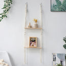 GobekUsa Boho Macrame Wall Shelf for Home Decor