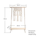 GobekUsa Boho Macrame Wood Wall Shelf Home Decor
