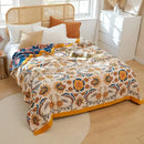 GobekUsa Boho Mandala Cotton Summer Blanket - Double-Sided Soft Throw for Beds, Sofas