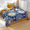 GobekUsa Boho Mandala Cotton Summer Blanket - Double-Sided Soft Throw for Beds, Sofas