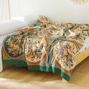 GobekUsa Boho Mandala Cotton Summer Blanket - Double-Sided Soft Throw for Beds, Sofas