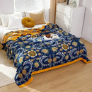 GobekUsa Boho Mandala Cotton Summer Blanket - Double-Sided Soft Throw for Beds, Sofas